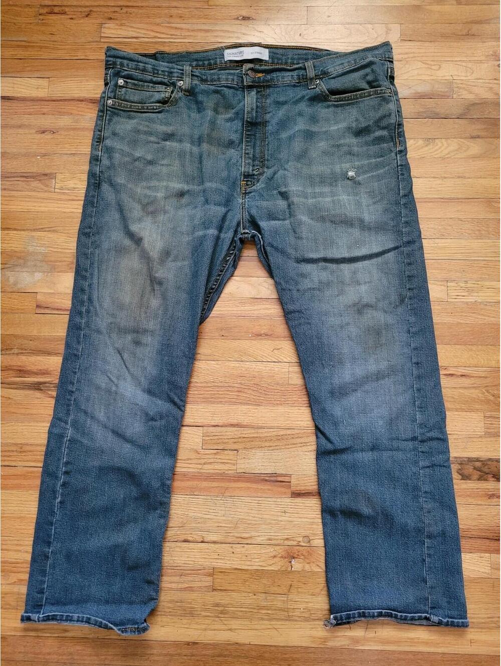 Signature By Levi's Strauss & Co Men Blue Jeans S51 Straight Size 42 X 30